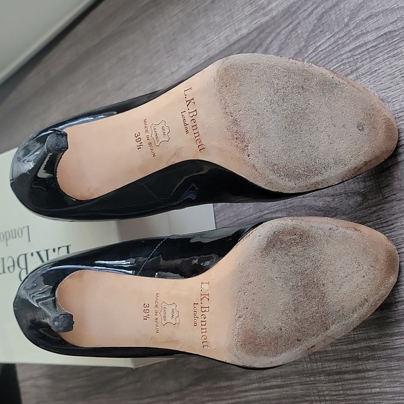 LK Bennett "Shilo" pumps in black patent leather, size 39-1/2 (US Size 9) - Picture 3 of 8